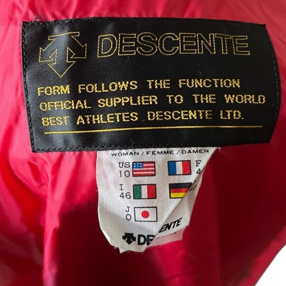 Vintage Descente Women’s Retro Style Snow Ski Jacket Hot Pink Rare US Size 10 - Picture 13 of 16